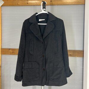 MM6 Maison Martin Margiela Vtg Charcoal Wool Blend Winter Coat Unisex Sz 40 US 4